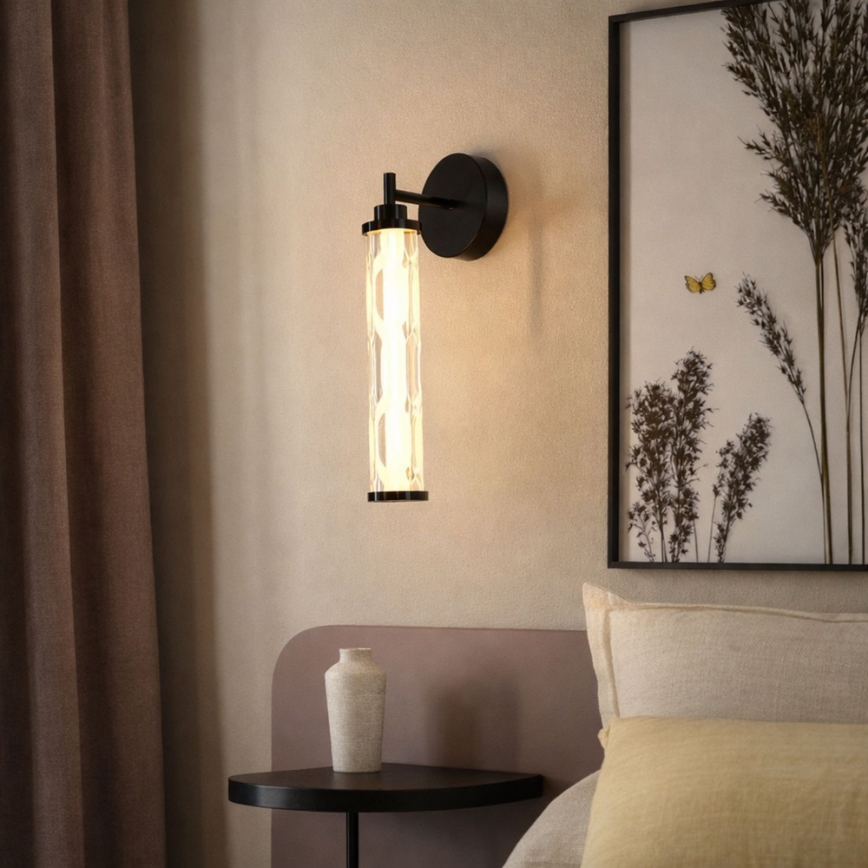 Светодиодный настенный светильник CORTE LED/10Вт/230В чёрный
