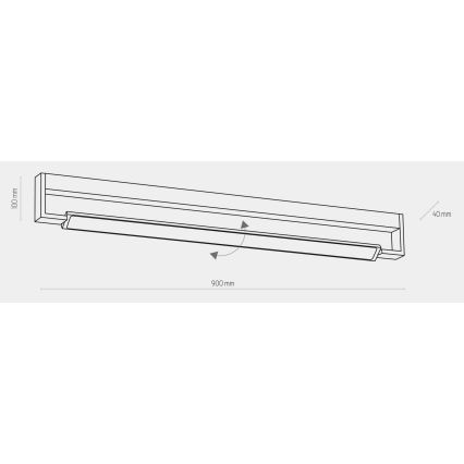 Светодиодный настенный светильник для ванной комнаты DEKSTER LED/36W/230V IP44 белый