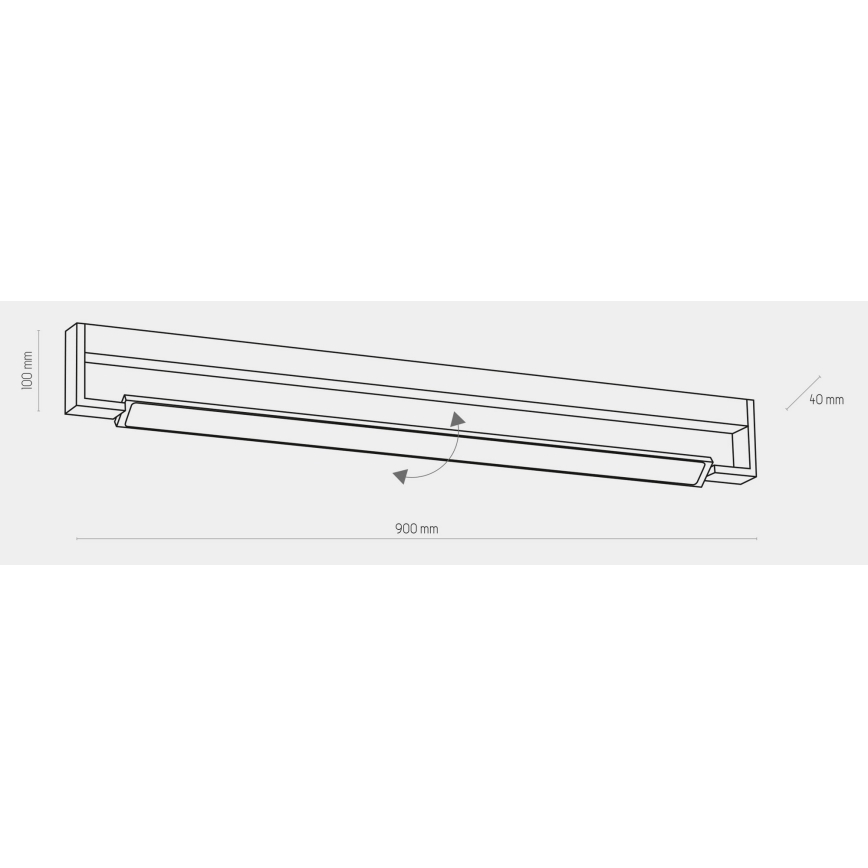 Светодиодный настенный светильник для ванной комнаты DEKSTER LED/36W/230V IP44 белый