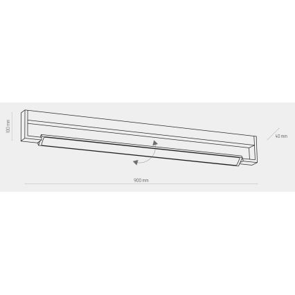 Светодиодный настенный светильник для ванной комнаты DEKSTER LED/36W/230V IP44 черный