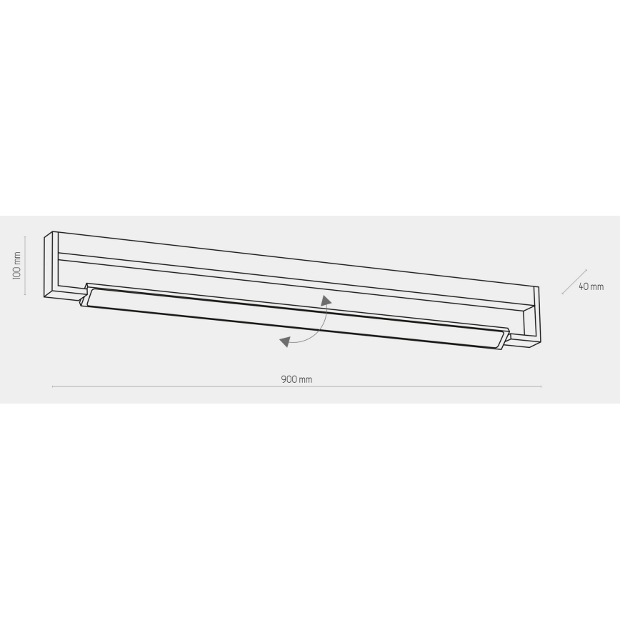 Светодиодный настенный светильник для ванной комнаты DEKSTER LED/36W/230V IP44 черный