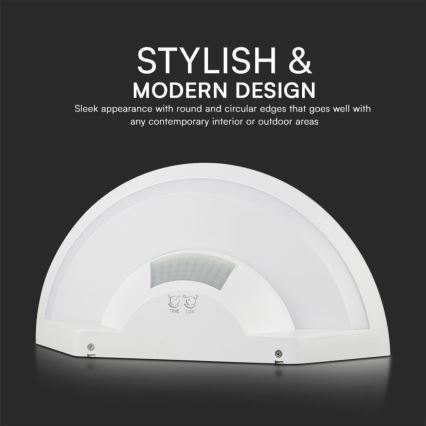 Светодиодный настенный светильник для ванной комнаты с датчиком SAMSUNG CHIP LED/10W/230V 4000K IP54 белый