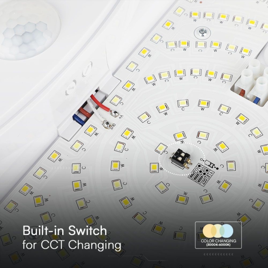 Светодиодный настенный светильник для ванной комнаты с датчиком SAMSUNG CHIP LED/15W/230V 3000/4000/6000K IP44 белый