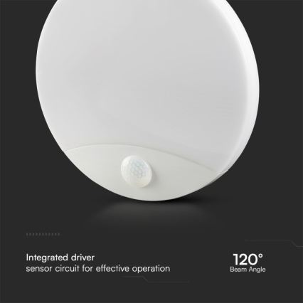 Светодиодный настенный светильник для ванной комнаты с датчиком SAMSUNG CHIP LED/15W/230V 3000/4000/6000K IP44 белый