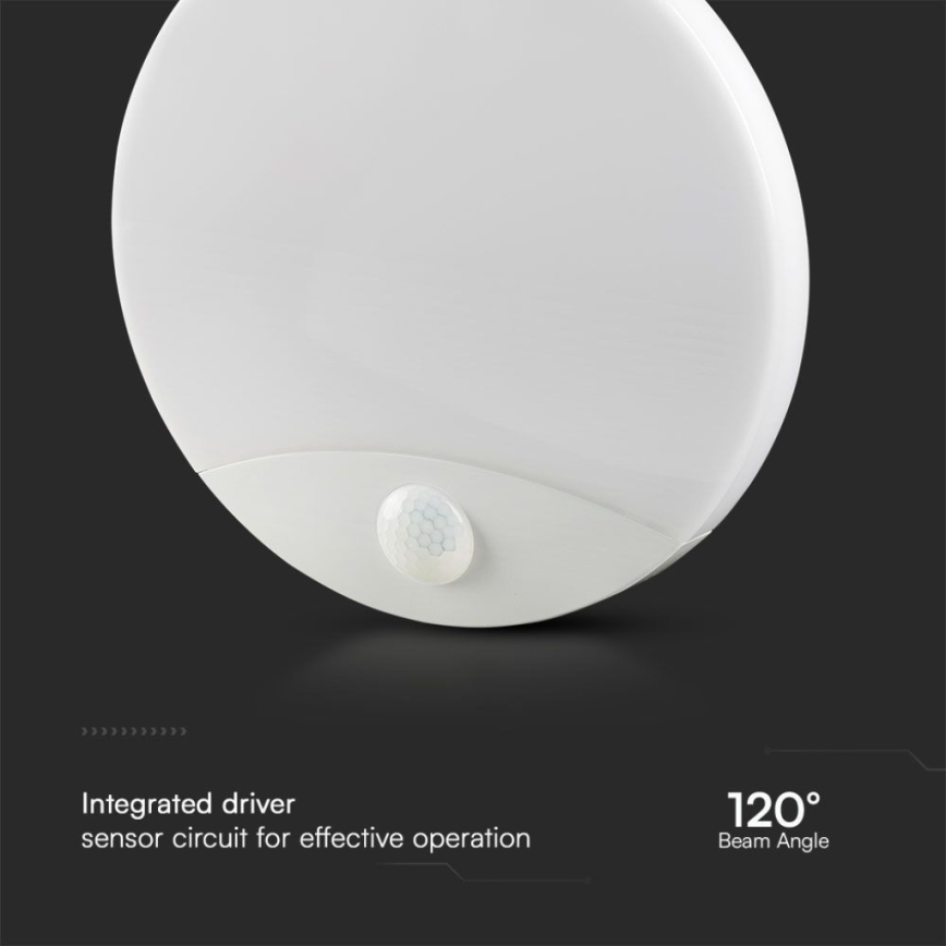 Светодиодный настенный светильник для ванной комнаты с датчиком SAMSUNG CHIP LED/15W/230V 3000/4000/6000K IP44 белый