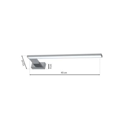Светодиодный настенный светильник для ванной комнаты SHINE 1xLED/11W/230V IP44