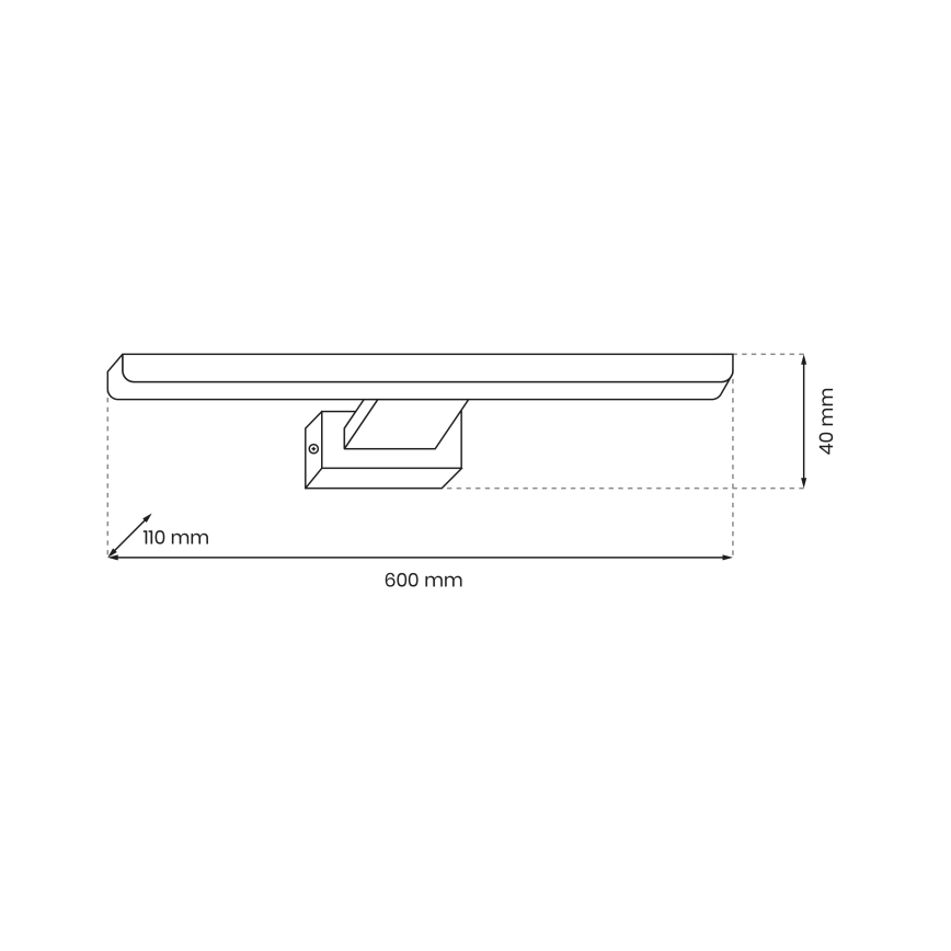 Светодиодный настенный светильник для ванной комнаты SHINE 1xLED/13,8W/230V IP44