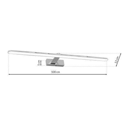 Светодиодный настенный светильник для ванной комнаты SPLASH 1xLED/21W/230V