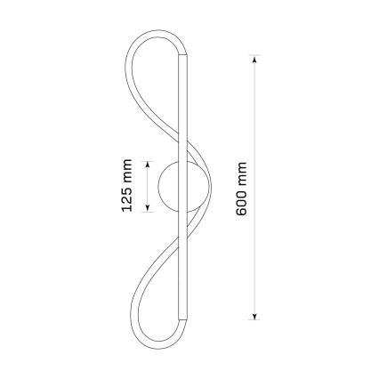 Светодиодный настенный светильник EMMA LED/19W/230V черный