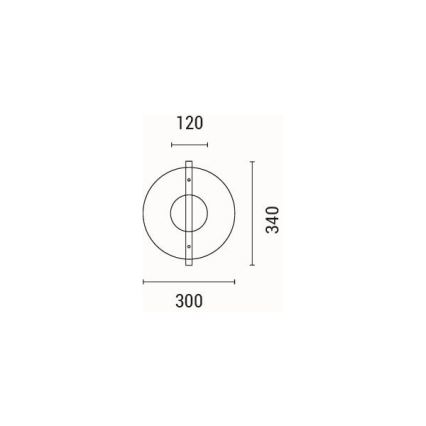 Светодиодный настенный светильник LED/10W/230V 3000K