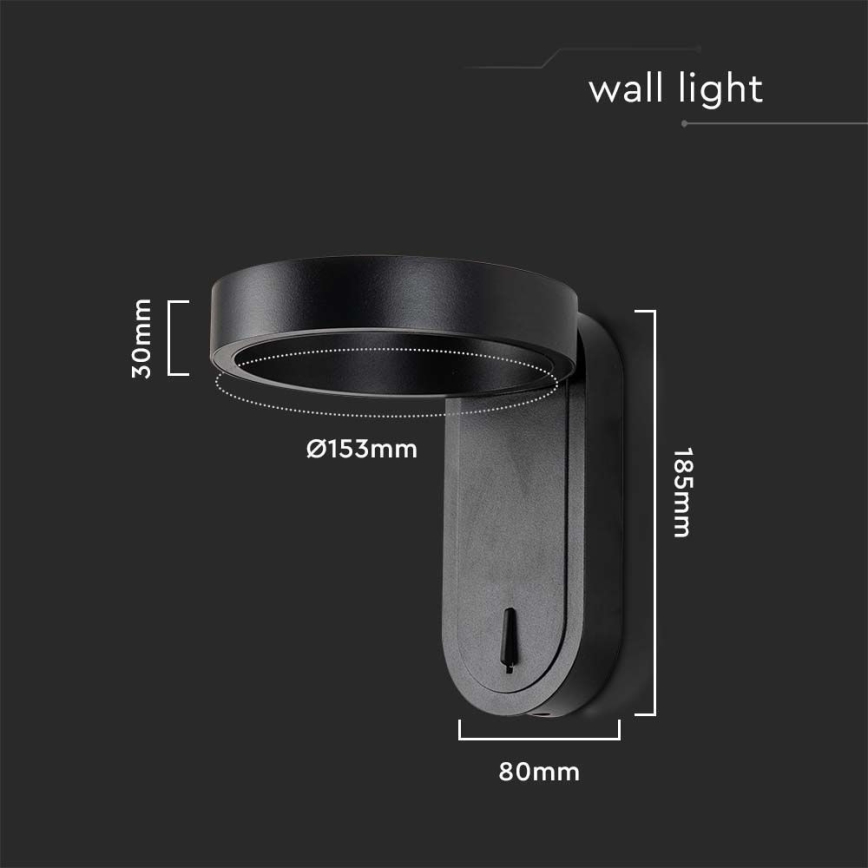 Светодиодный настенный светильник LED/5W/230V 3000K/4000K черный