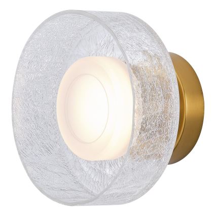 Светодиодный настенный светильник LED/8W/230V 3000K золотистый/прозрачный