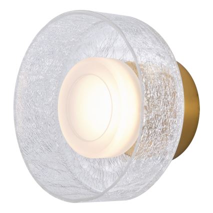 Светодиодный настенный светильник LED/8W/230V 3000K золотистый/прозрачный