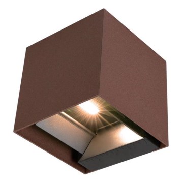 Светодиодный настенный светильник на солнечной батарее с датчиком LED/9W/3,7V IP65 4000K коричневый