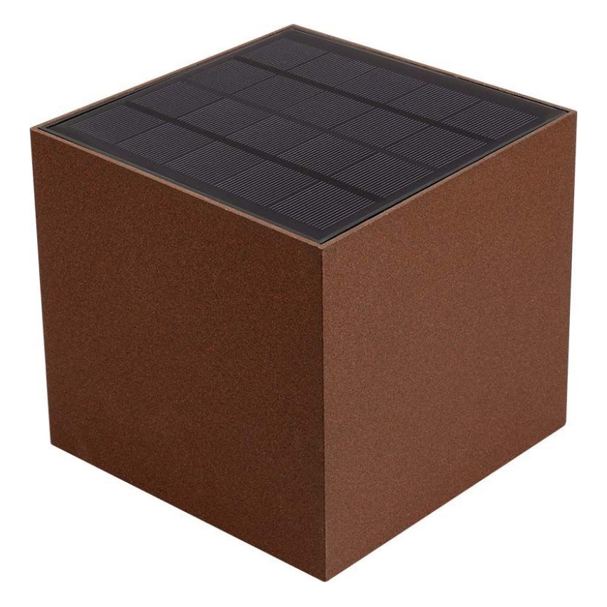 Светодиодный настенный светильник на солнечной батарее с датчиком LED/9W/3,7V IP65 4000K коричневый