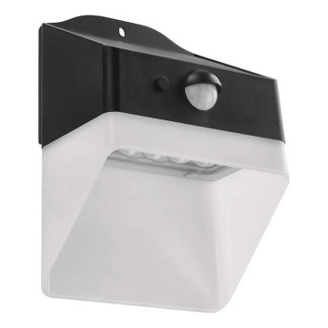 Светодиодный настенный светильник на солнечной батарее с датчиком LUMI LED/3,7W IP65 черный