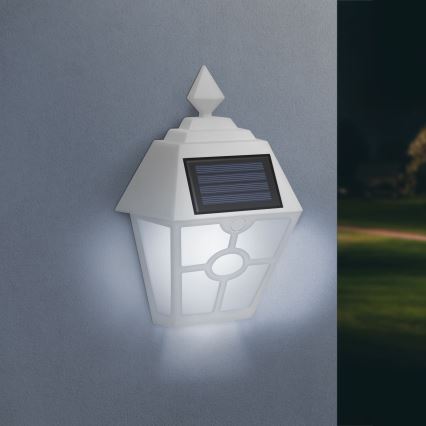 Светодиодный настенный светильник на солнечной батарее LED/1,2V 600mAh IP44 белый