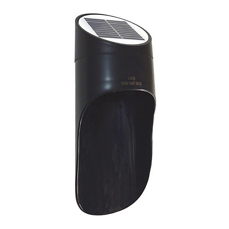 Светодиодный настенный светильник на солнечной батарее PALESA LED/1W/3,7V IP65 1800 mAh черный