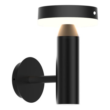 Светодиодный настенный светильник на солнечной батарее с датчиком GWINEA LED/4,5W/3,7V IP44 черный