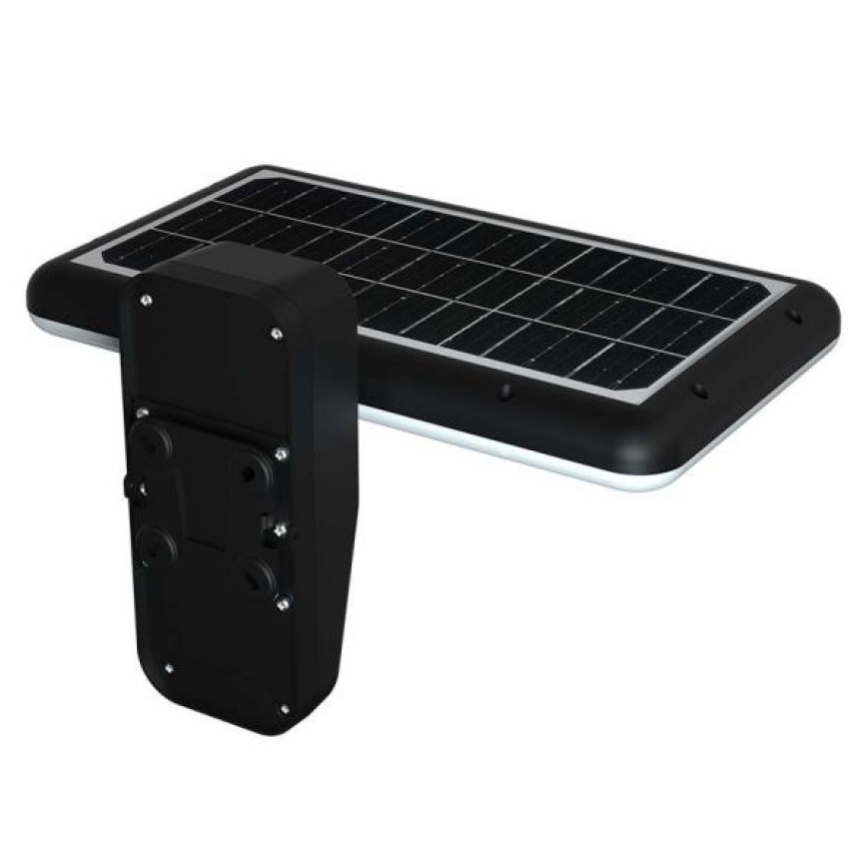 Светодиодный настенный светильник на солнечной батарее с датчиком LED/15W/3,2V 4000K/6000K IP65 черный