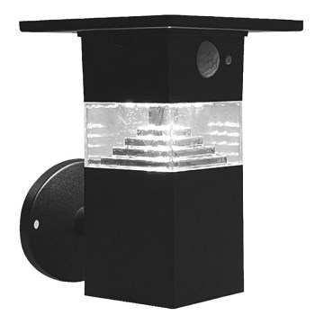 Светодиодный настенный светильник на солнечной батарее с датчиком LED/2,5W/3,7V IP54 3000K