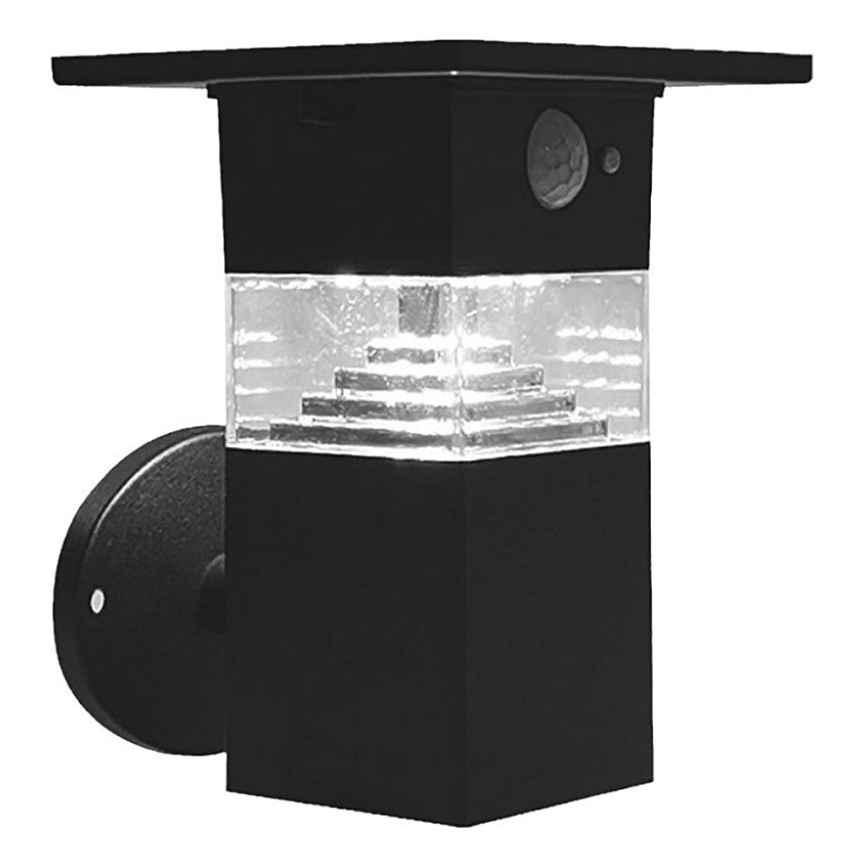 Светодиодный настенный светильник на солнечной батарее с датчиком LED/2,5W/3,7V IP54 3000K