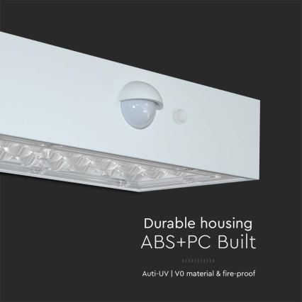 Светодиодный настенный светильник на солнечной батарее с датчиком LED/3W/3,7V 3000K/4000K IP65 белый