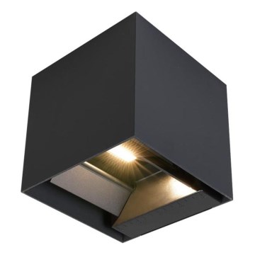 Светодиодный настенный светильник на солнечной батарее с датчиком LED/3W/3,7V IP65 4000K 2600 mAh черный