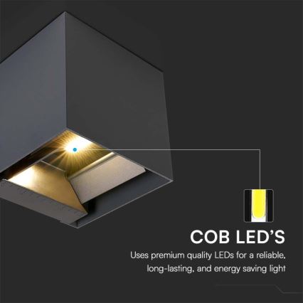 Светодиодный настенный светильник на солнечной батарее с датчиком LED/3W/3,7V IP65 4000K 2600 mAh черный