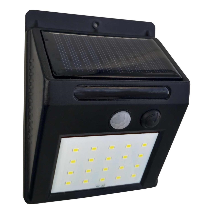 Светодиодный настенный светильник на солнечной батарее с датчиком LED/3W IP44