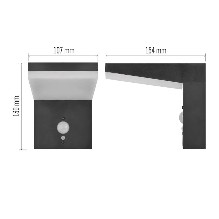 Светодиодный настенный светильник на солнечной батарее с датчиком LED/4,4W/3,7V 2200 mAh IP44