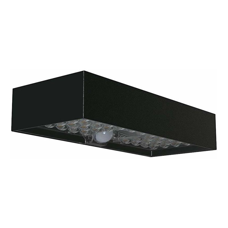 Светодиодный настенный светильник на солнечной батарее с датчиком LED/6W/3,7V IP65 4000K черный