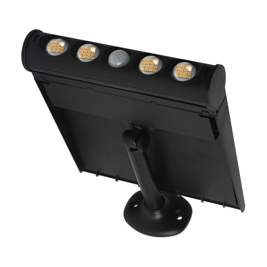 Светодиодный настенный светильник на солнечной батарее с датчиком LED/8W/3,7V IP65 3000K