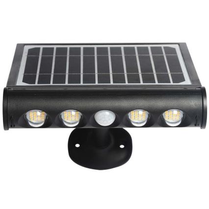 Светодиодный настенный светильник на солнечной батарее с датчиком LED/8W/3,7V IP65 3000K