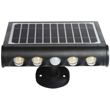 Светодиодный настенный светильник на солнечной батарее с датчиком LED/8W/3,7V IP65 6000K
