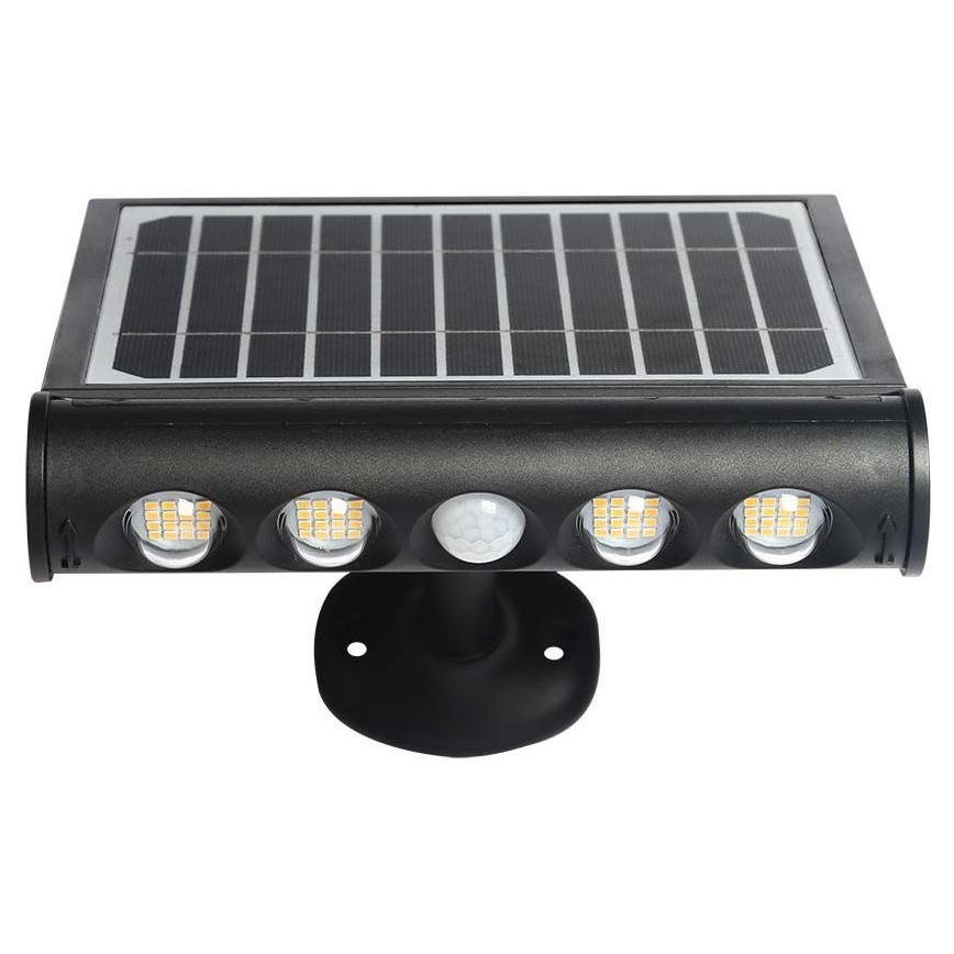 Светодиодный настенный светильник на солнечной батарее с датчиком LED/8W/3,7V IP65 6000K