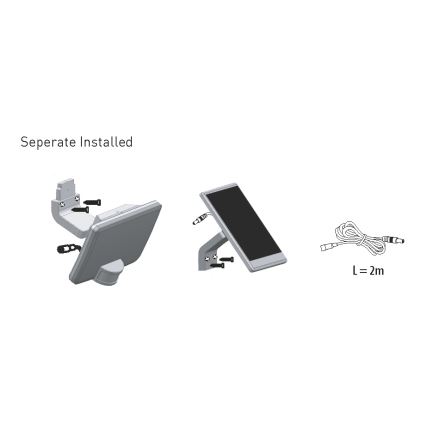 Светодиодный настенный светильник на солнечной батарее с датчиком LED/8W IP54