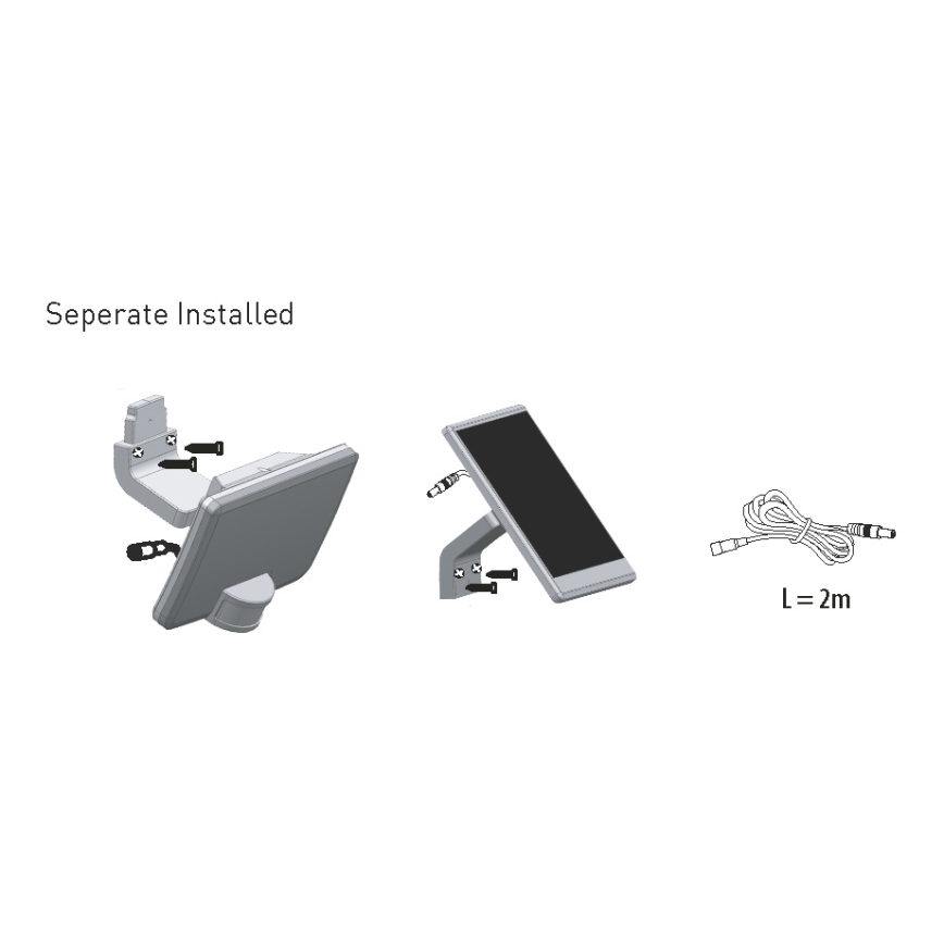 Светодиодный настенный светильник на солнечной батарее с датчиком LED/8W IP54