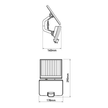 Светодиодный настенный светильник на солнечной батарее с датчиком LED/8W IP54