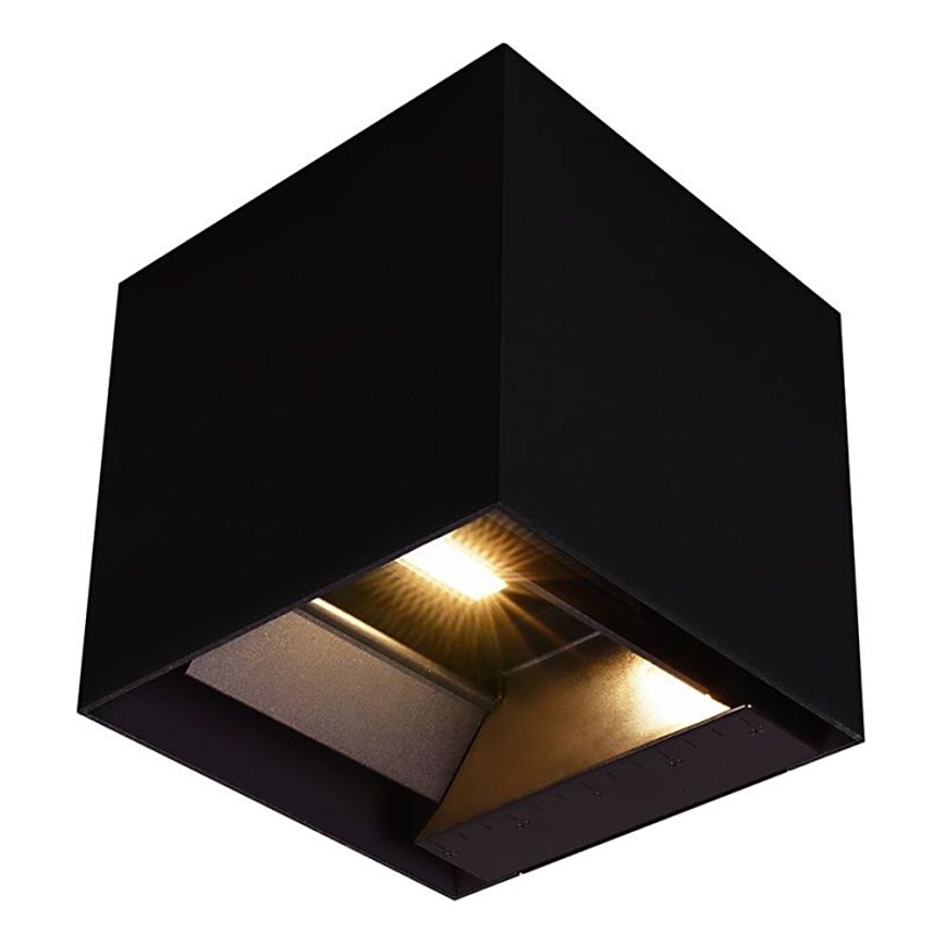 Светодиодный настенный светильник на солнечной батарее с датчиком LED/9W/3,7V 3000/4000/5000K 2600 mAh IP65 черный