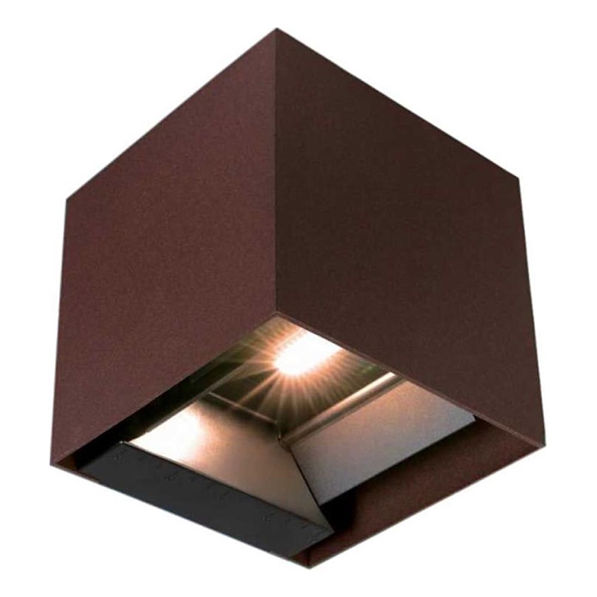 Светодиодный настенный светильник на солнечной батарее с датчиком LED/9W/3,7V 3000/4000/5000K 2600 mAh IP65 коричневый