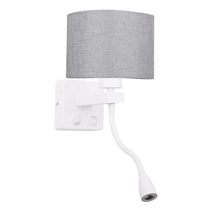 Светодиодный настенный светильник POLO 1xE27/40W+LED/2W 230V белый