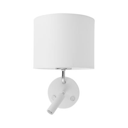 Светодиодный настенный светильник RICHI 1xE27/15W/230V + LED/3W/230V белый