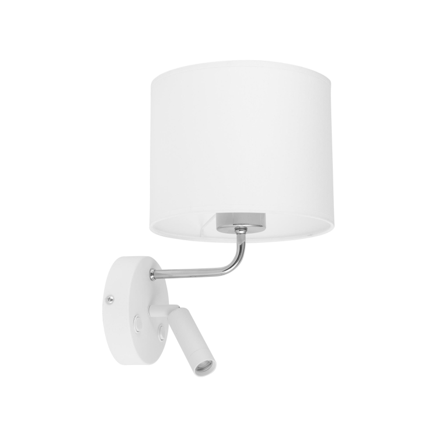 Светодиодный настенный светильник RICHI 1xE27/15W/230V + LED/3W/230V белый