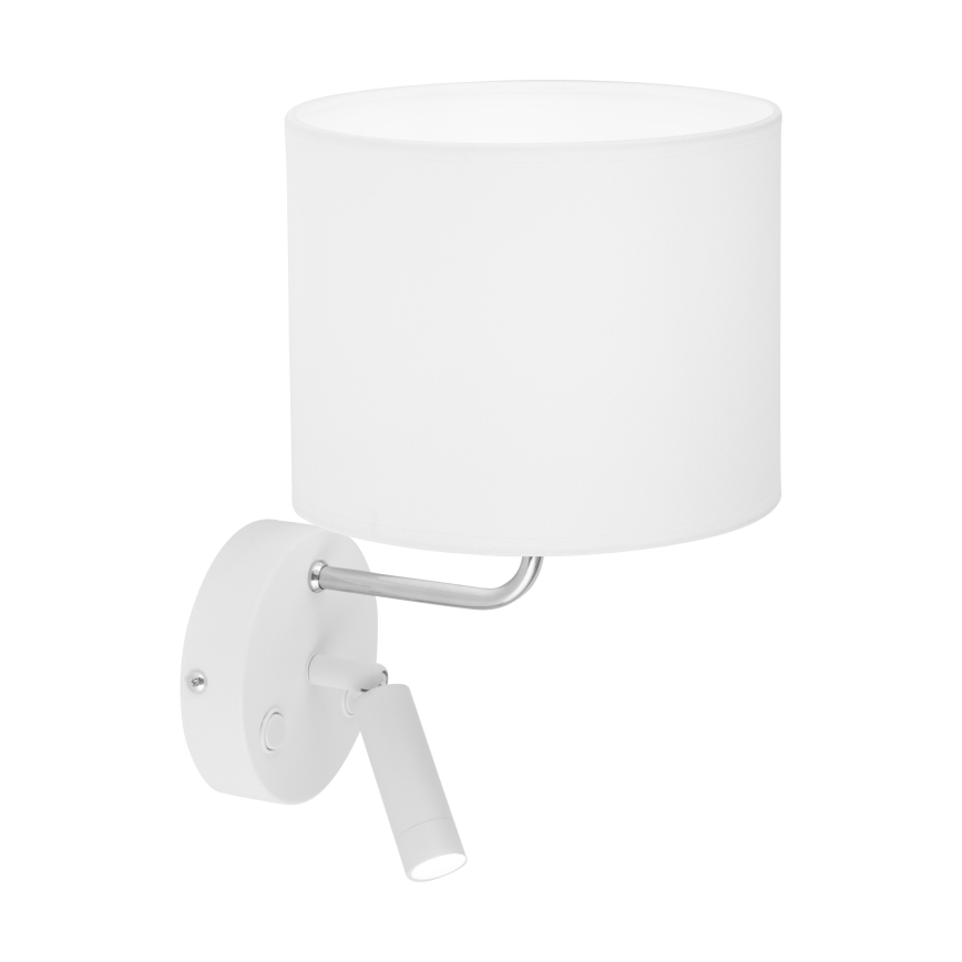Светодиодный настенный светильник RICHI 1xE27/15W/230V + LED/3W/230V белый