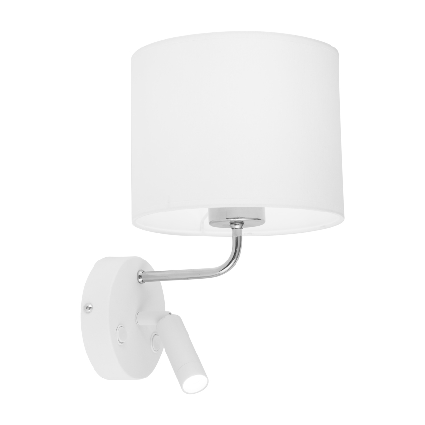 Светодиодный настенный светильник RICHI 1xE27/15W/230V + LED/3W/230V белый
