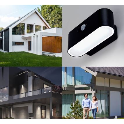 Светодиодный настенный светильник с датчиком на солнечной батарее SOLARIS2 LED/2,5W/3,7V 4000K IP44