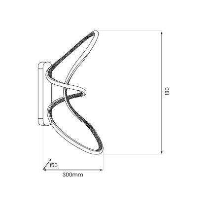 Светодиодный настенный светильник TESORO LED/15W/230V черный