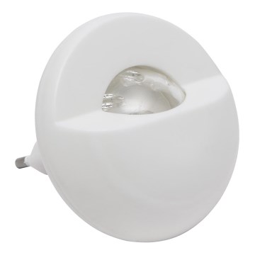 Светодиодный навигационный светильник в розетку с датчиком LED/1W/230V 6000K