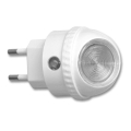 Светодиодный навигационный светильник в розетку с датчиком освещенности LED/1W/230V